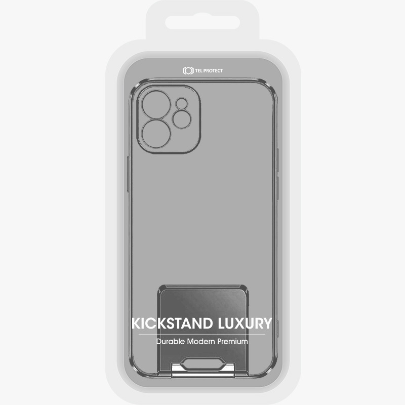 Apple iPhone 7/8/SE 2020/SE 2022 luxury kitámasztós hátlap tok (Fekete) 0