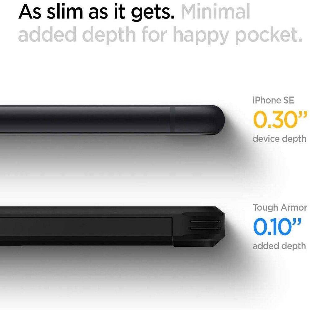 Apple iPhone 7/8/SE 2020/SE 2022 Spigen tough armor ütésálló hátlap tok (Fekete)