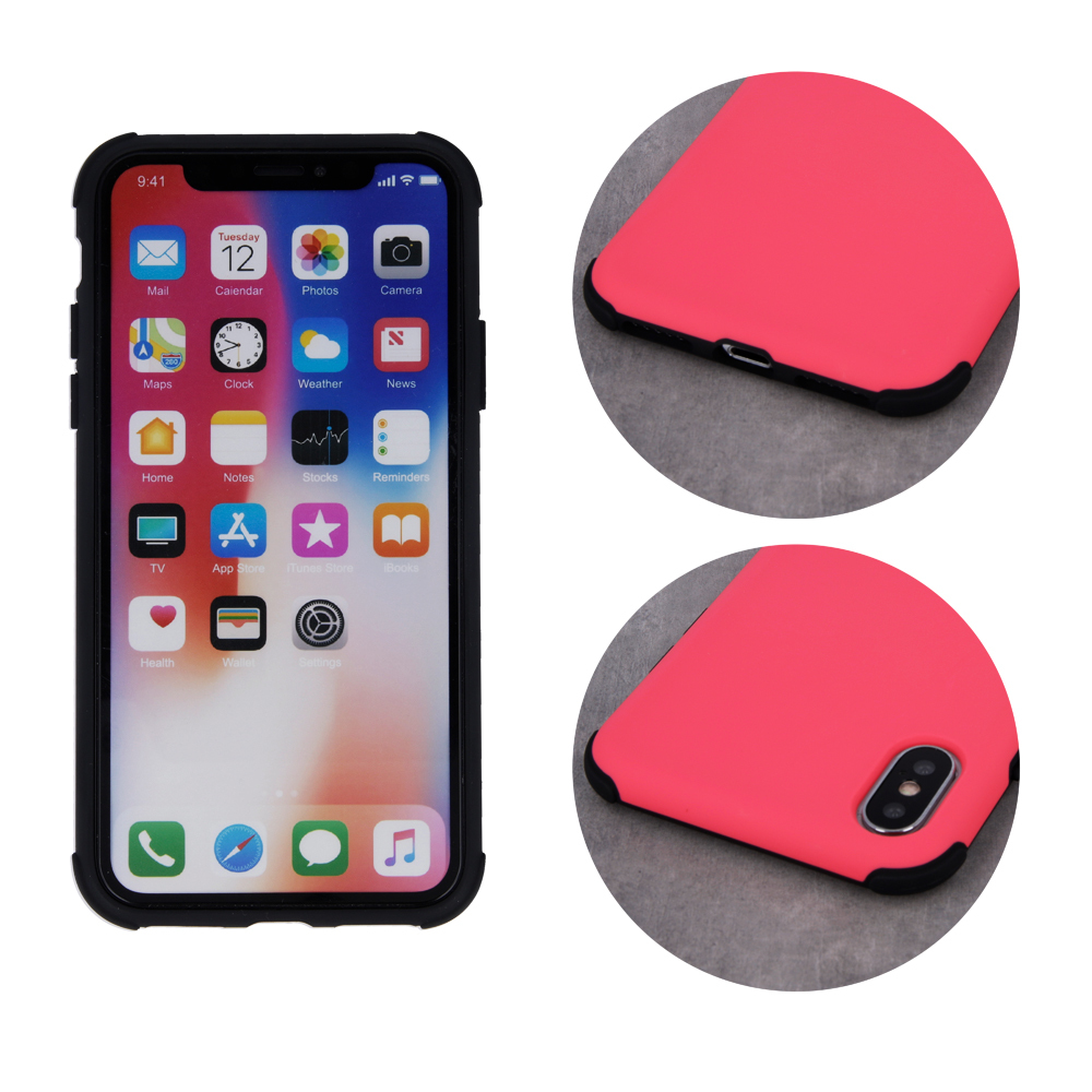 Apple iPhone X / iPhone XS defender rubber ütésálló hátlap tok (Pink) 1