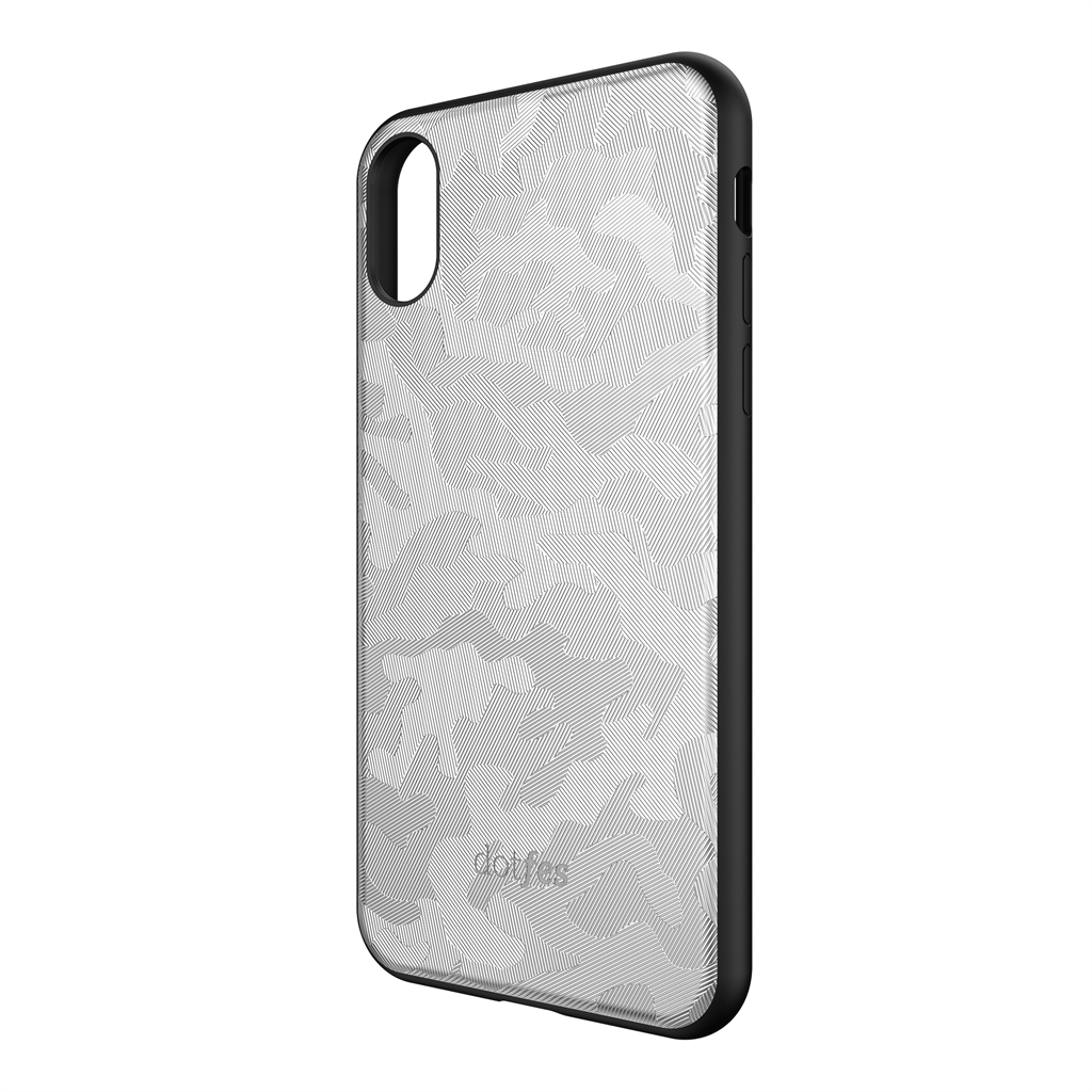 Apple iPhone X/ XS Dotfes camouflage style prémium hátlap tok, (Ezüst) 0