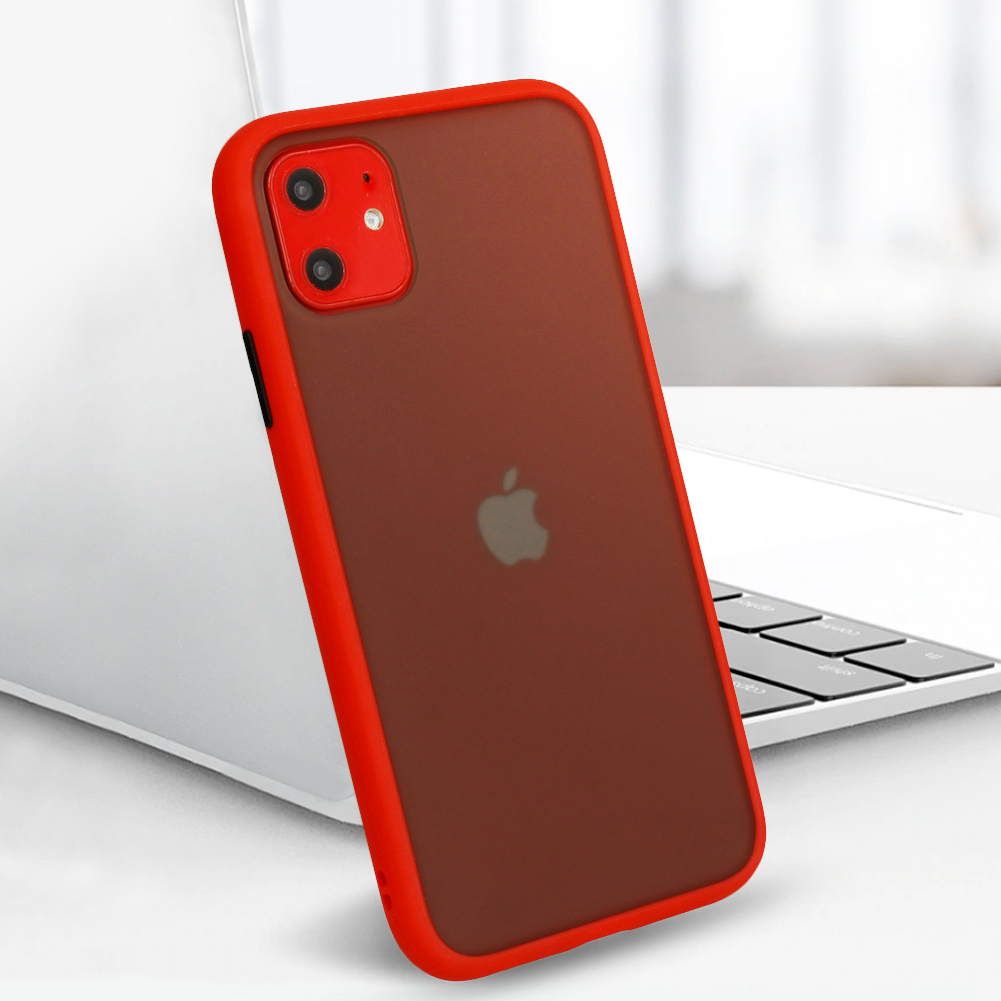 Apple iPhone X / iPhone XS Vennus color button hátlap tok (Piros)