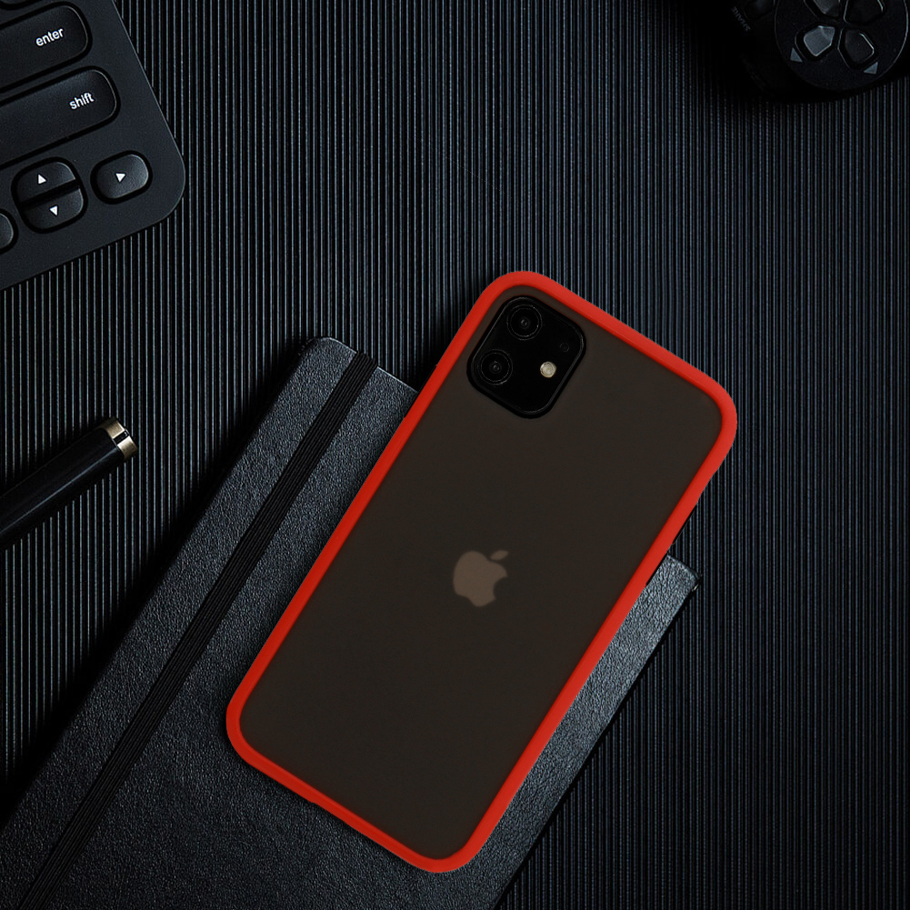Apple iPhone X / iPhone XS Vennus color button hátlap tok (Piros)