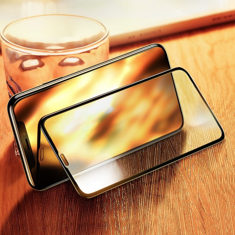 Apple iPhone XR/11 (6.1) Hoco silk screen teljes ragasztós üvegfólia, átlátszó (fekete kerettel) 2