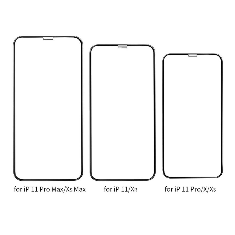 Apple iPhone XR/11 (6.1) Hoco silk screen teljes ragasztós üvegfólia, átlátszó (fekete kerettel) 3