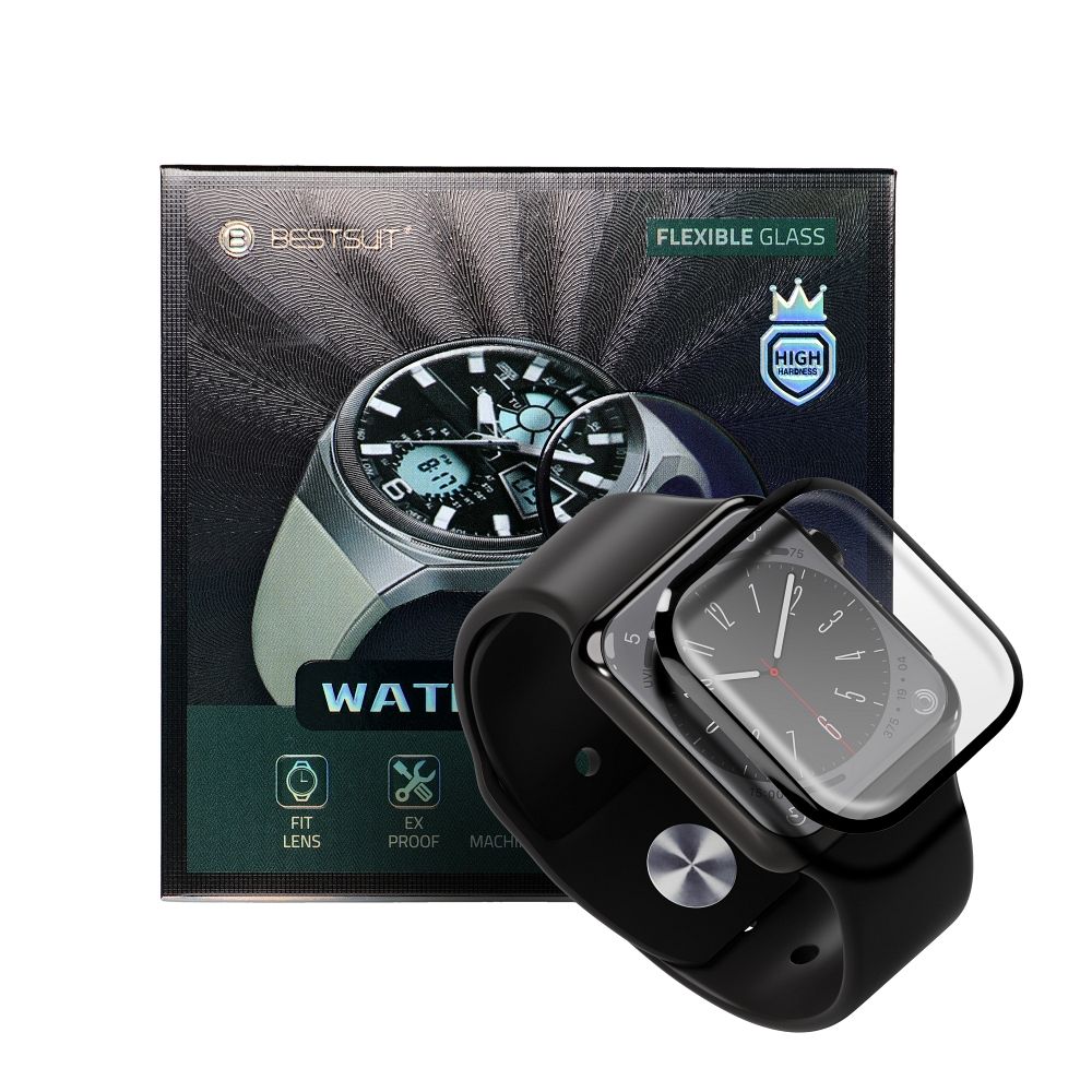 Apple Watch 4 40mm / Watch 5 40mm Bestsuit flexible hybrid üvegfólia átlátszó (fekete peremmel) 0
