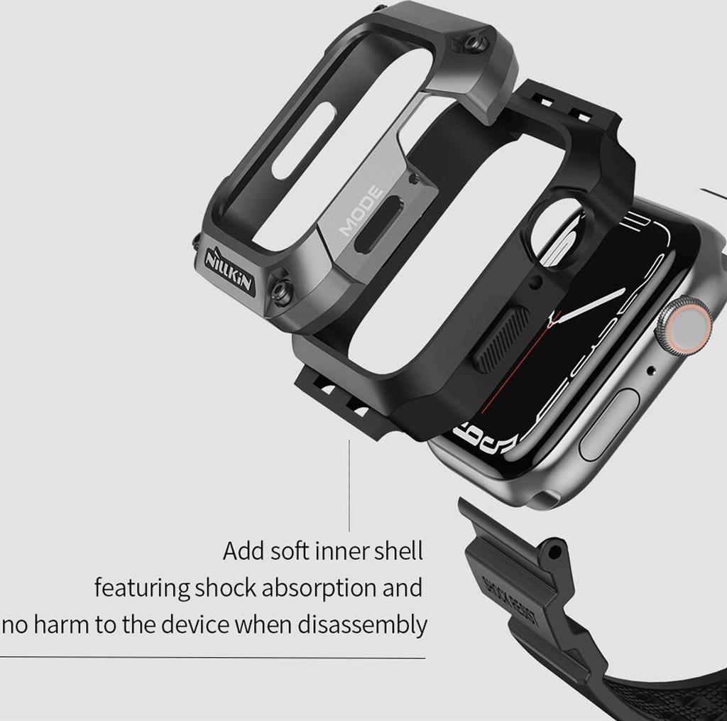 Apple Watch 4 44mm / Watch 5 44mm / Watch 6 44mm / Watch SE 44mm NILLKIN DynaGuard tok (Fekete)