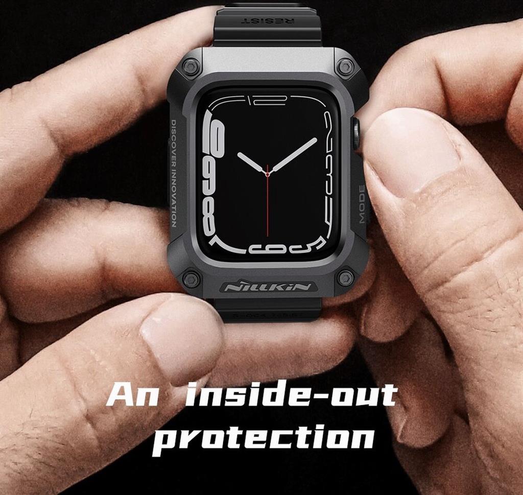 Apple Watch 4 44mm / Watch 5 44mm / Watch 6 44mm / Watch SE 44mm NILLKIN DynaGuard tok (Fekete)