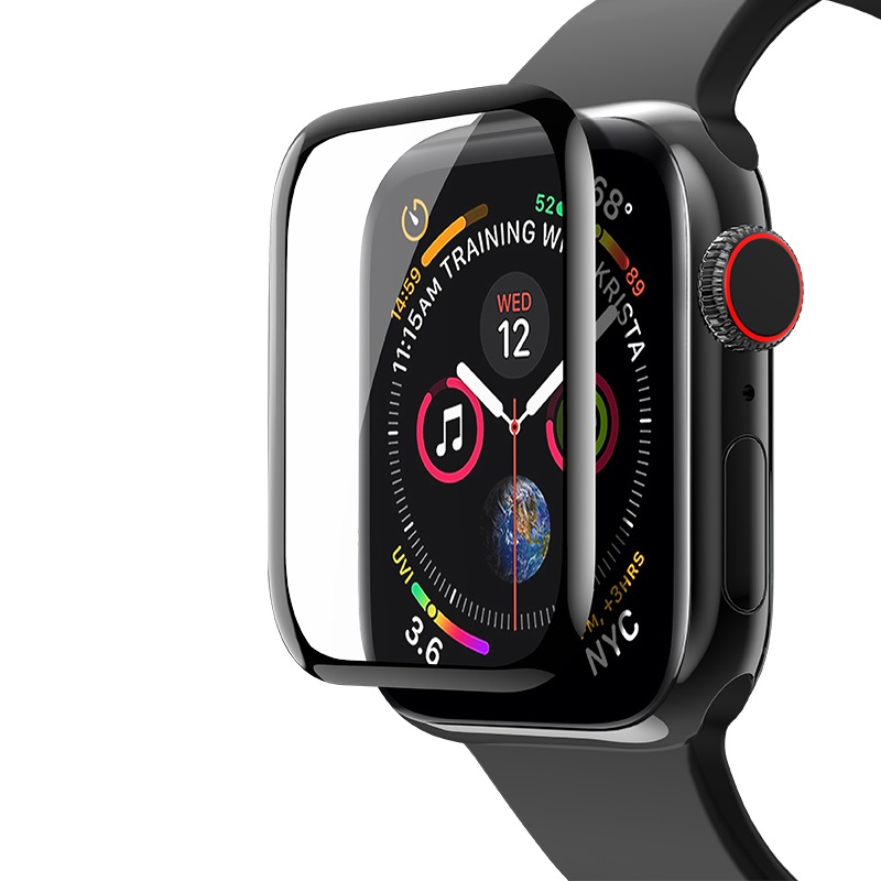 Apple Watch Series 1/2/3/4/5(42/44mm) kijelzővédő üveg, fekete 0