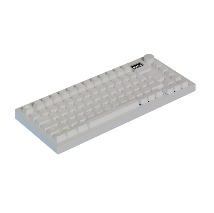 AVAX GM02 PRO 75% Gasket RGB Tri-mode mechanikus billentyűzet (Fehér) - Gateron red kapcsoló, magyar kiosztás