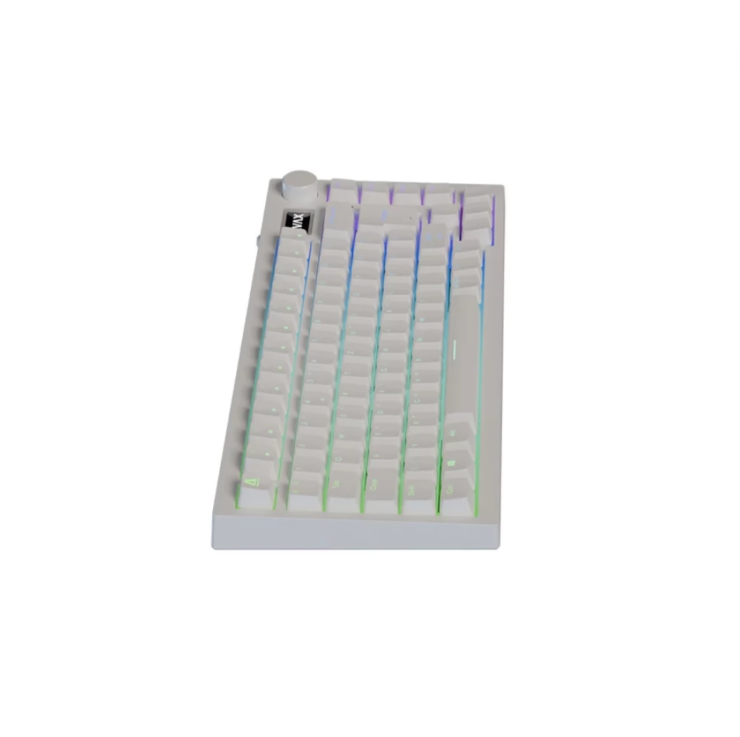 AVAX GM02 PRO 75% Gasket RGB Tri-mode mechanikus billentyűzet (Fehér) - Gateron yellow kapcsoló, magyar kiosztás