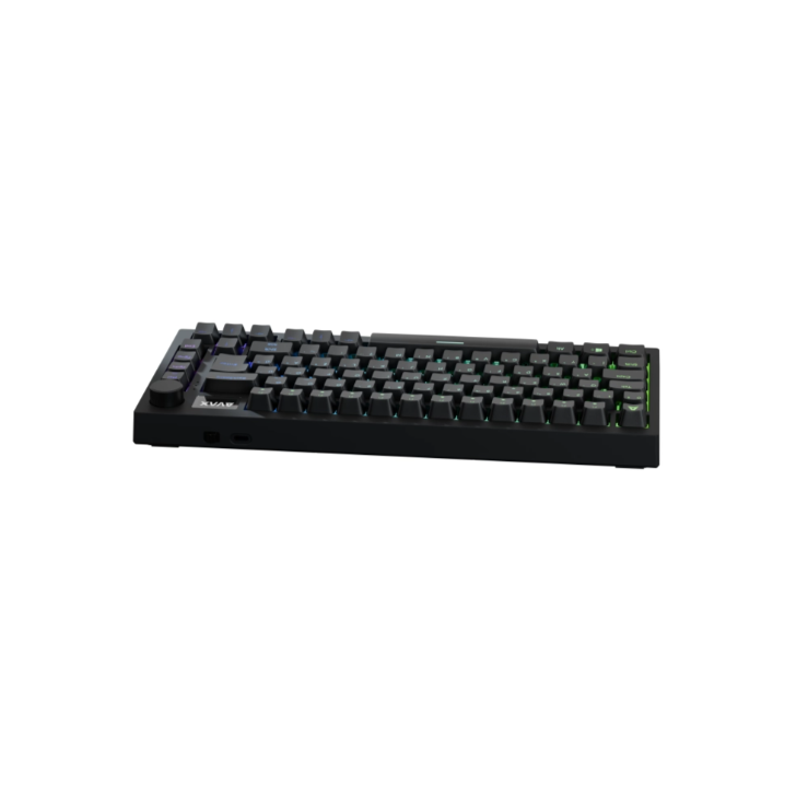 AVAX GM02 PRO 75% Gasket RGB Tri-mode mechanikus billentyűzet (Fekete) - Gateron brown kapcsoló, magyar kiosztás
