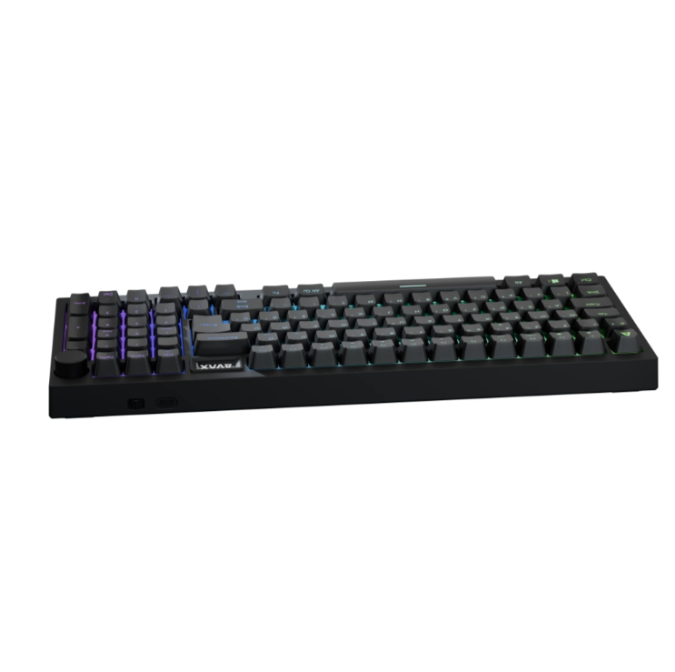 AVAX GM03 PRO 98% Gasket RGB Tri-mode mechanikus billentyűzet (Fekete) - Gateron brown kapcsoló, magyar kiosztás