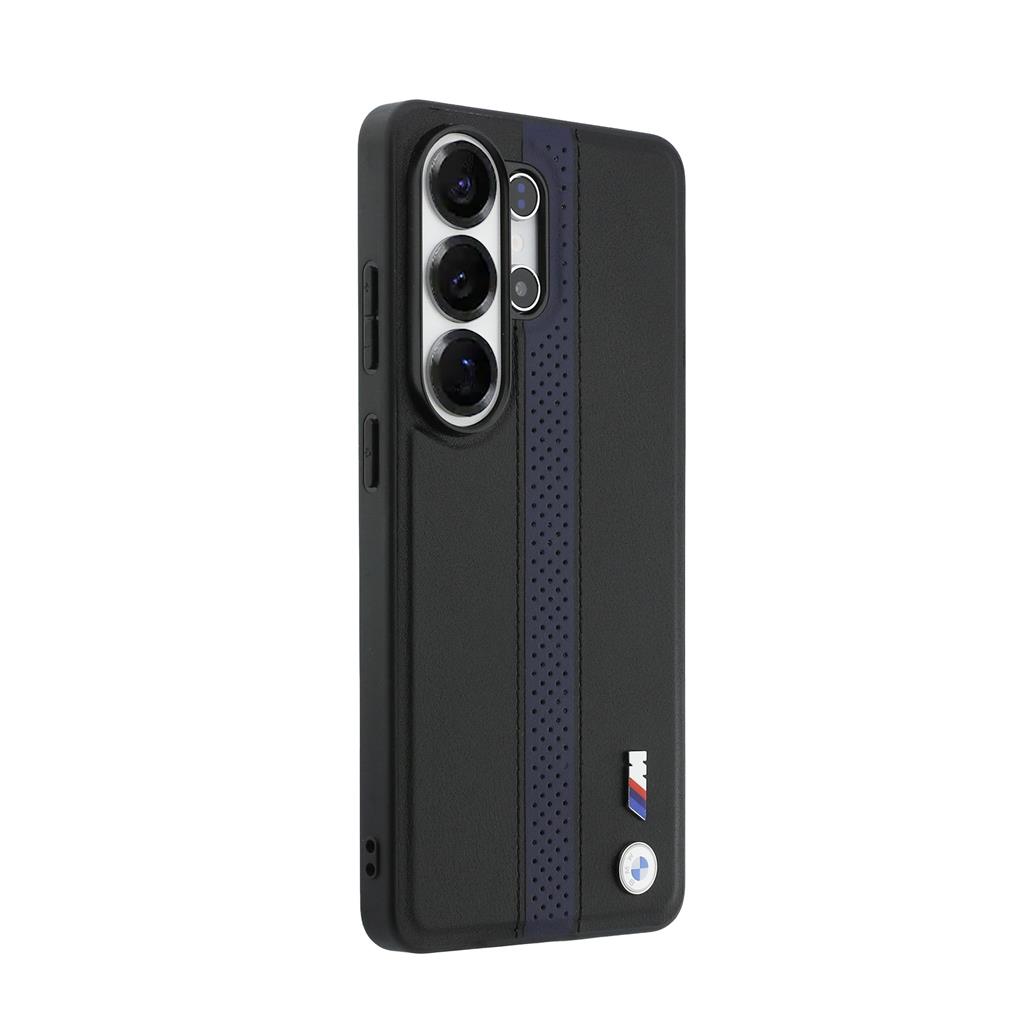 BMW M PU Leather Perforated Stripes and Metal Logo Magnetic Samsung Galaxy S26 Ultra (Kék)