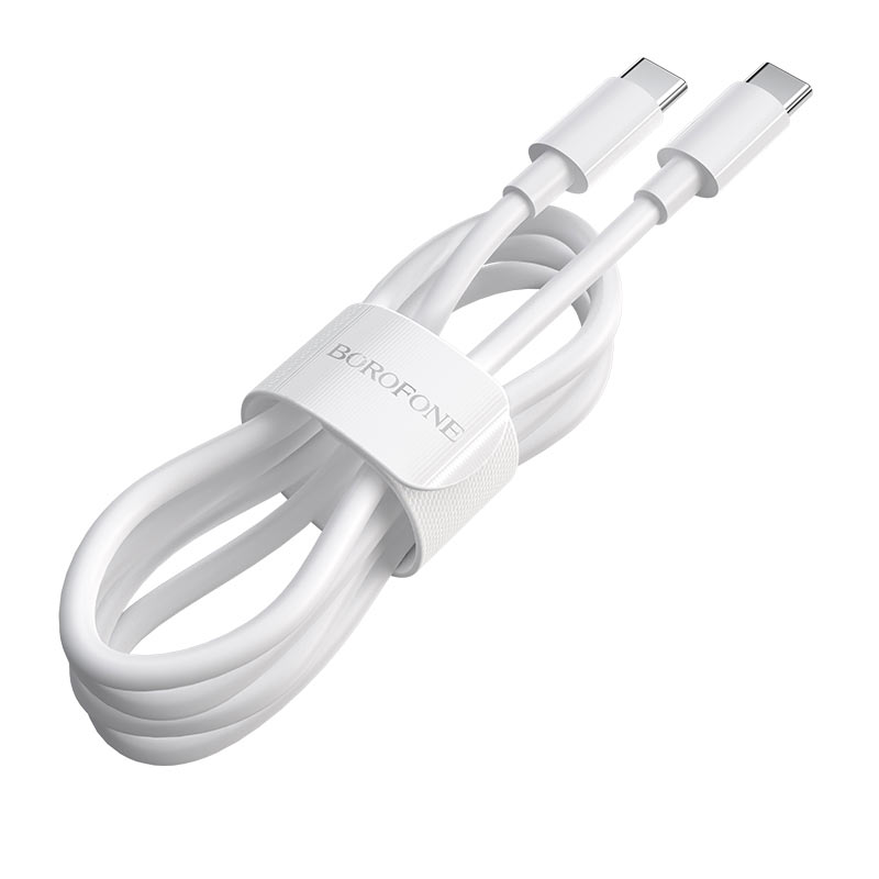 Borofone BX44 type-C kábel (PD gyorstöltő), 5A, 100W (20V / 5A), 1M, fehér 0
