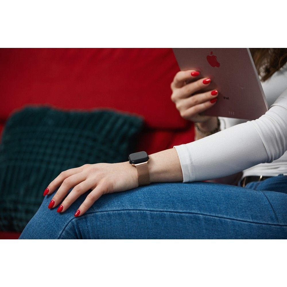 Forcell F-Design FA03 mágneses acél szíj Apple Watch 38 / 40 / 41 mm (Kék)