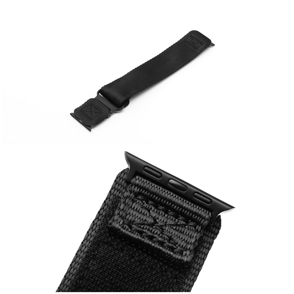 Forcell F-Design FA05 nylon tépőzáras szíj Apple Watch 38 / 40 / 41 mm (Fekete)