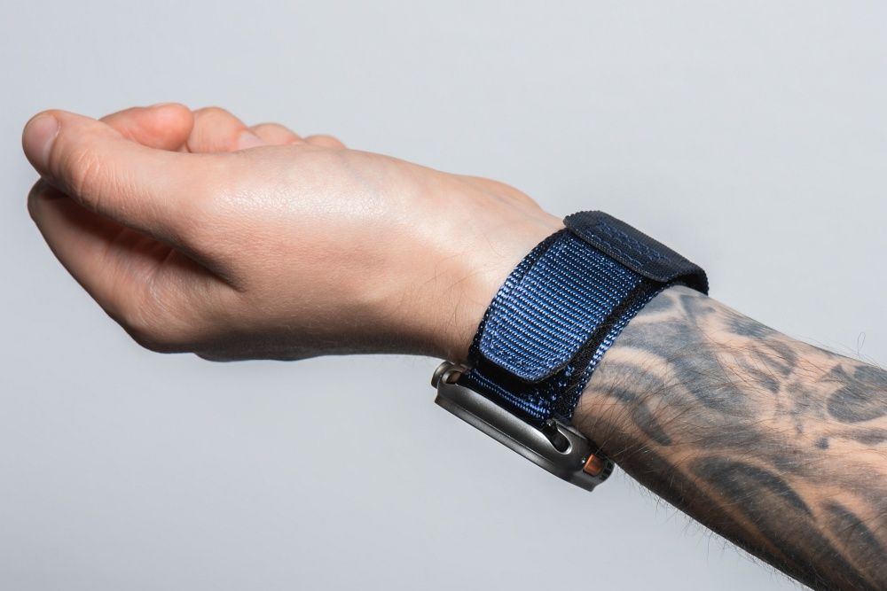Forcell F-Design FA05 nylon tépőzáras szíj Apple Watch 38 / 40 / 41 mm (Kék)