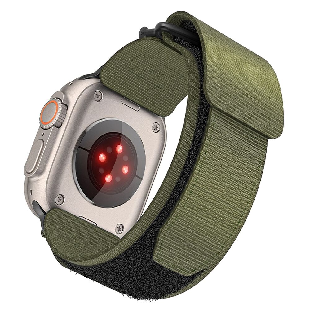 Forcell F-Design FA05 nylon tépőzáras szíj Apple Watch 38 / 40 / 41 mm (Zöld)