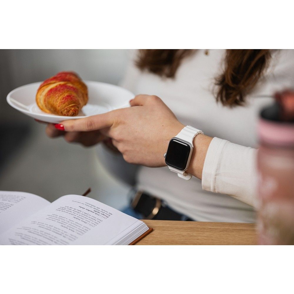 Forcell F-Design FA12 szilikon szíj Apple Watch 42 / 44 / 45 / 49 mm (Sárga)