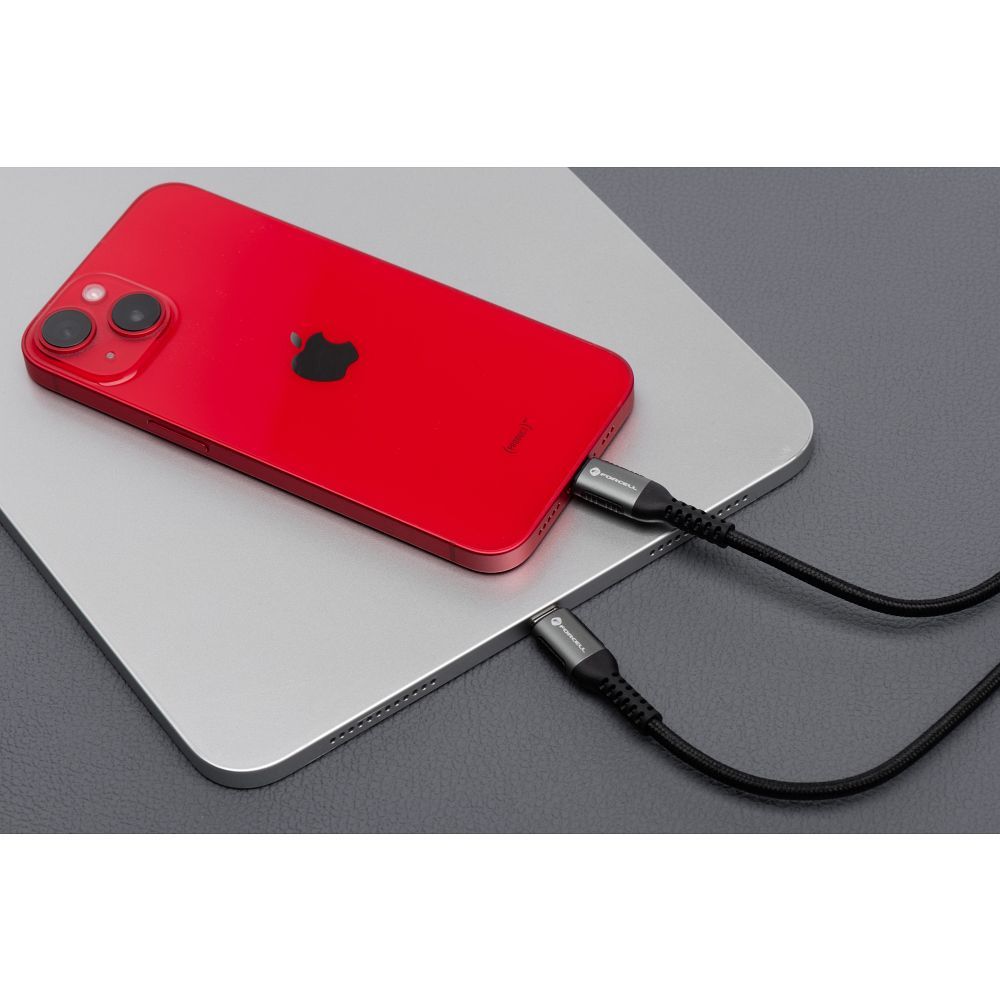 Forcell F-ENERGY C256 USB-A / USB-C kábel QC4.0 3A 66W Cafule (Fekete) - 3m