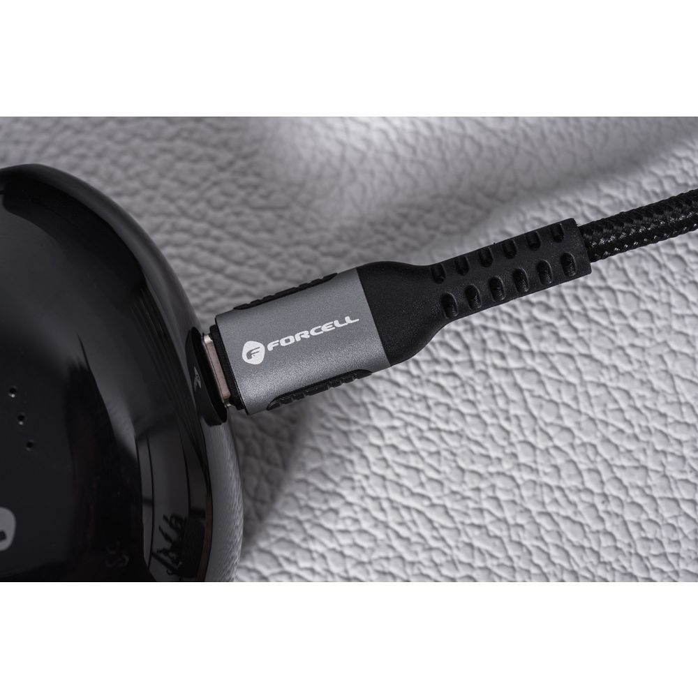 Forcell F-ENERGY C256 USB-A / USB-C kábel QC4.0 3A 66W Cafule (Fekete) - 3m