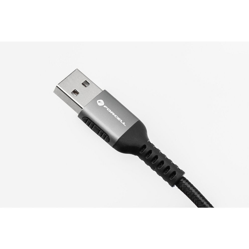 Forcell F-ENERGY C256 USB-A / USB-C kábel QC4.0 3A 66W Cafule (Fekete) - 3m
