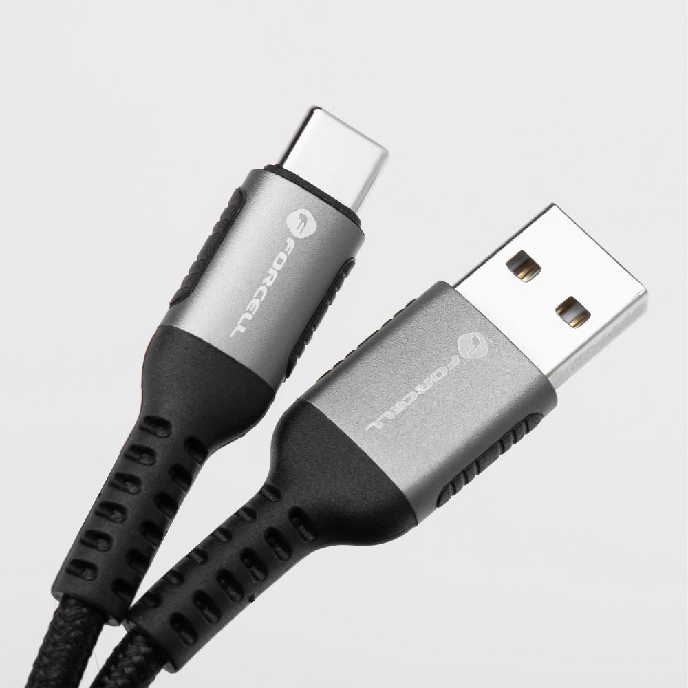 Forcell F-ENERGY C256 USB-A / USB-C kábel QC4.0 3A 66W Cafule (Fekete) - 3m
