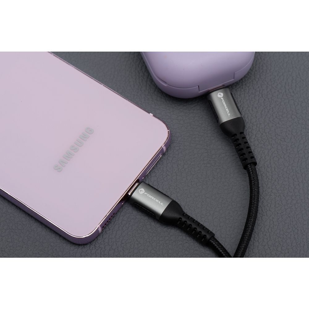 Forcell F-ENERGY C260 USB-C / USB-C kábel QC4.0 PD 5A 100W Cafule (Fekete) - 3m