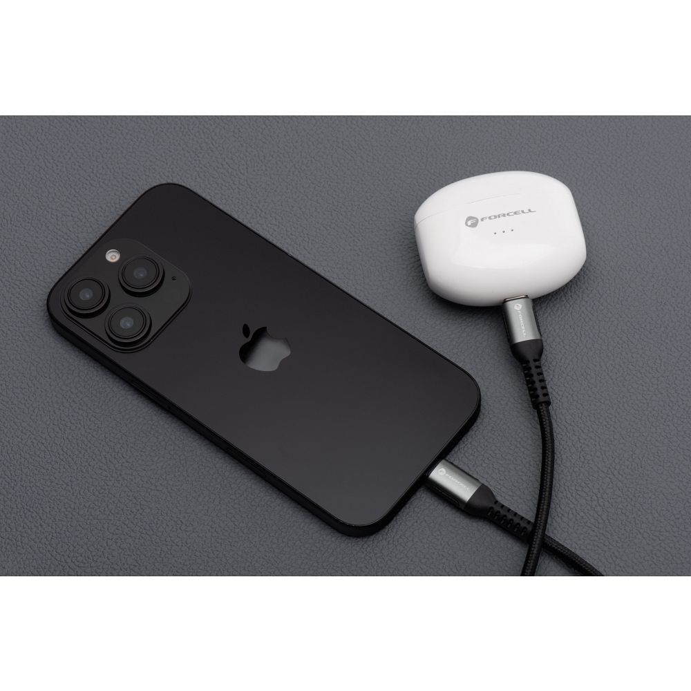 Forcell F-ENERGY C260 USB-C / USB-C kábel QC4.0 PD 5A 100W Cafule (Fekete) - 3m
