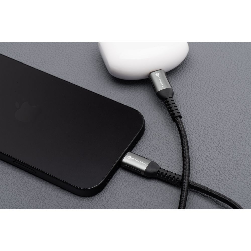 Forcell F-ENERGY C260 USB-C / USB-C kábel QC4.0 PD 5A 100W Cafule (Fekete) - 3m