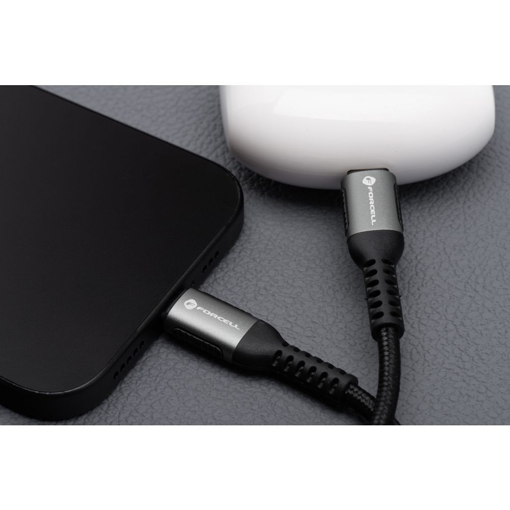Forcell F-ENERGY C260 USB-C / USB-C kábel QC4.0 PD 5A 100W Cafule (Fekete) - 3m