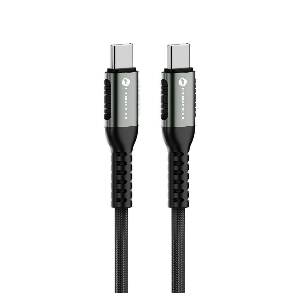 Forcell F-ENERGY C260 USB-C / USB-C kábel QC4.0 PD 5A 100W Cafule (Fekete) - 3m