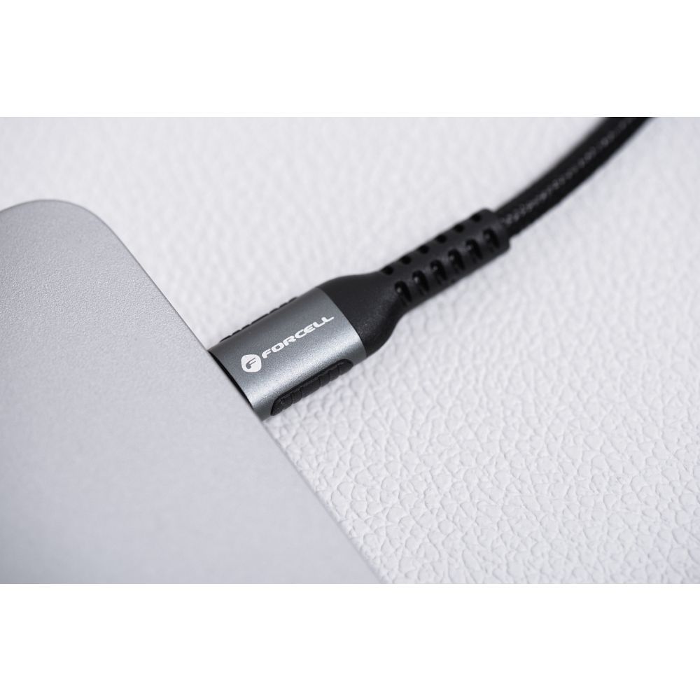 Forcell F-ENERGY C260 USB-C / USB-C kábel QC4.0 PD 5A 100W Cafule (Fekete) - 3m
