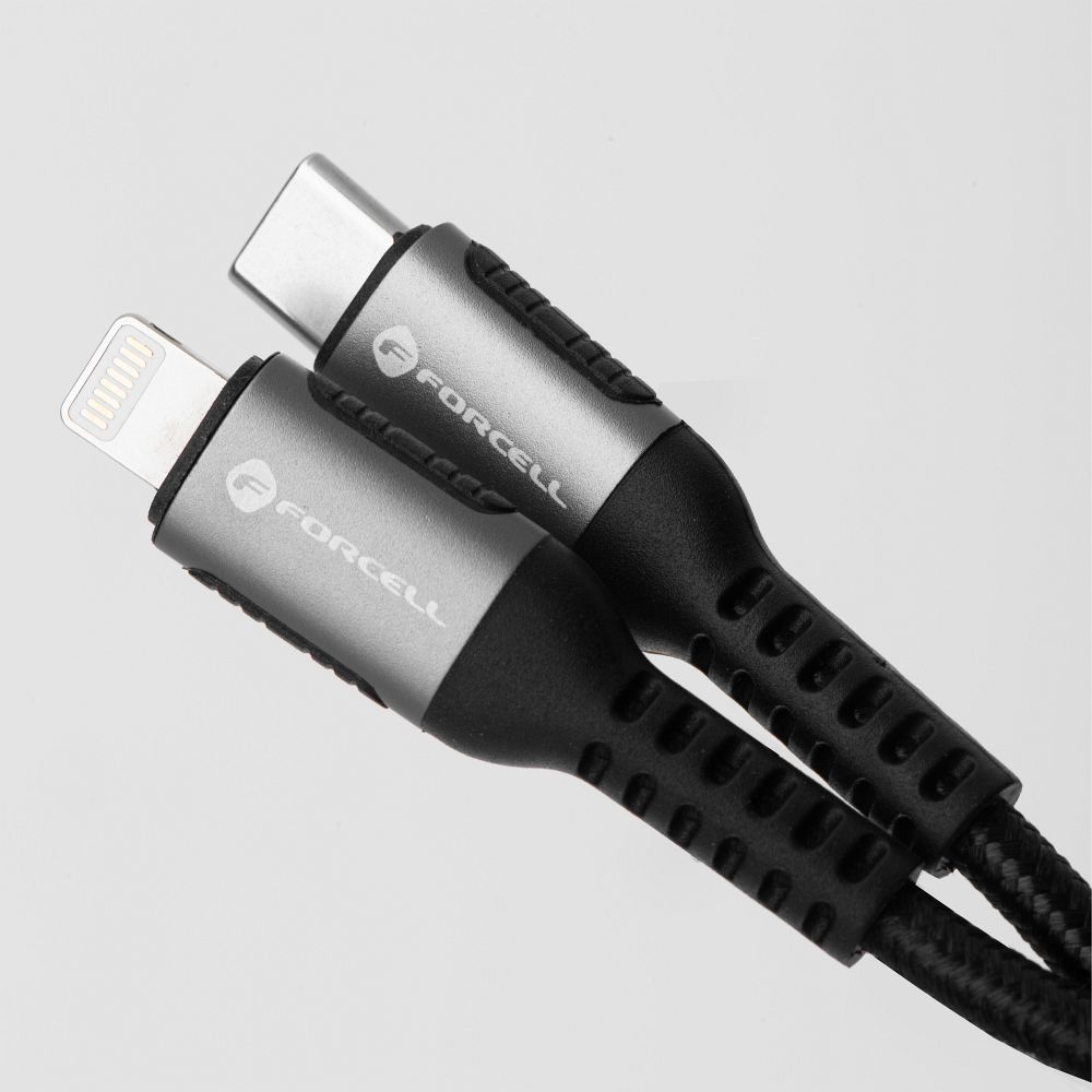Forcell F-ENERGY C260 USB-C / USB-C kábel QC4.0 PD 5A 100W Cafule (Fekete) - 3m
