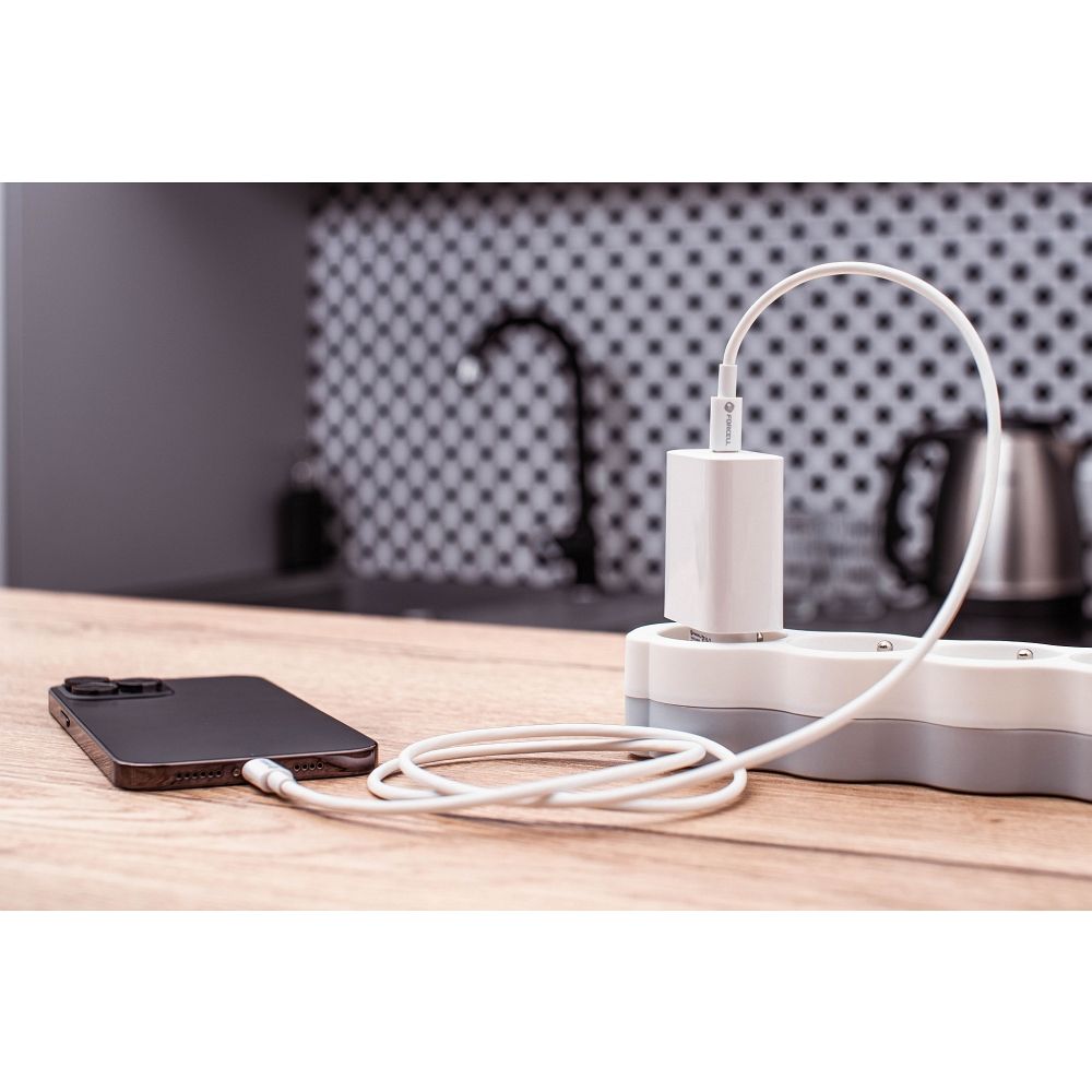 Forcell F-ENERGY C339 USB-C / USB-C kábel PD QC4.0 5A 100W (Fehér) - 3m