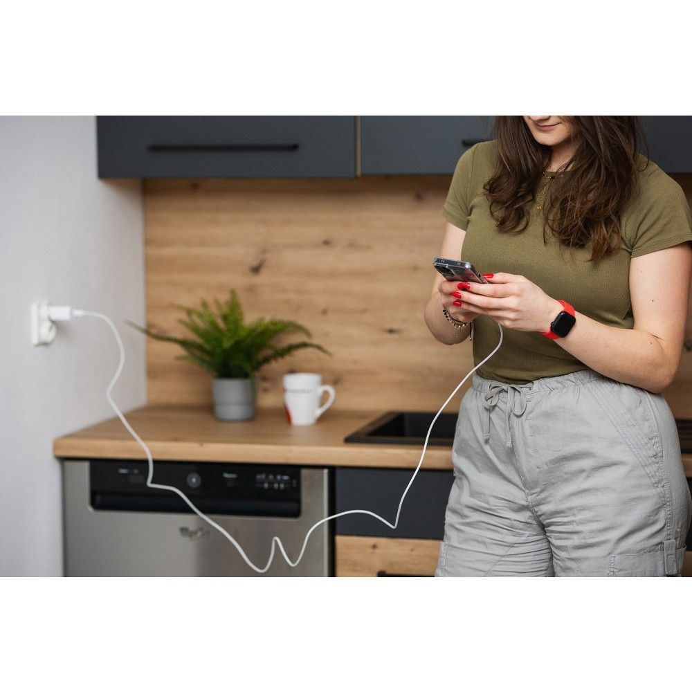 Forcell F-ENERGY C339 USB-C / USB-C kábel PD QC4.0 5A 100W (Fehér) - 3m