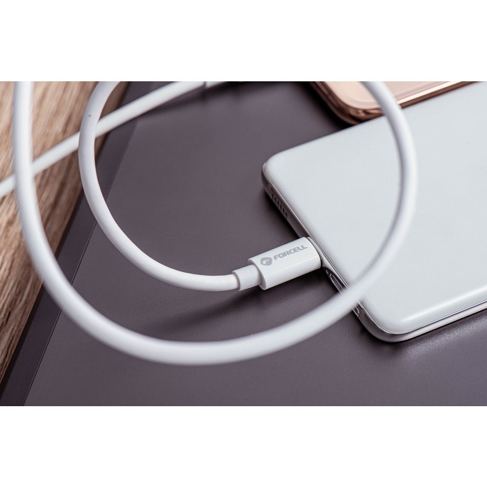 Forcell F-ENERGY C339 USB-C / USB-C kábel PD QC4.0 5A 100W (Fehér) - 3m