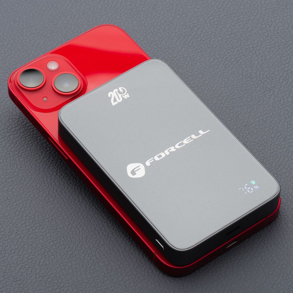 Forcell F-Energy SuperSlim F10K8 MagSafe power bank 15W 10000 mAh (Szürke)