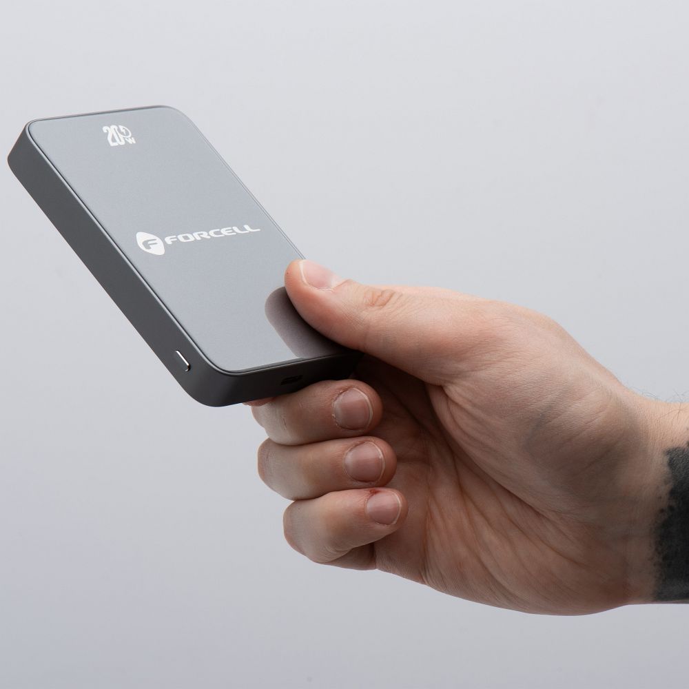 Forcell F-Energy SuperSlim F10K8 MagSafe power bank 15W 10000 mAh (Szürke)