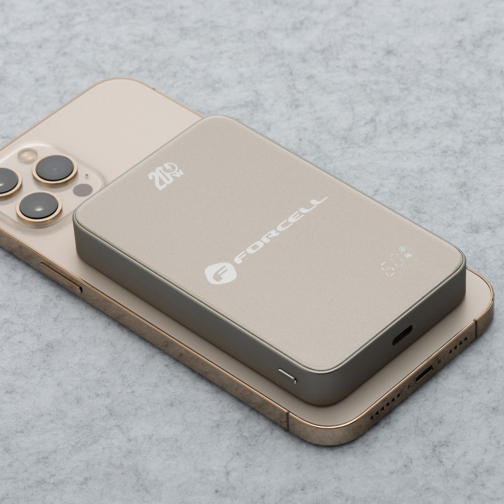 Forcell F-Energy SuperSlim F10K8 MagSafe power bank 15W 10000 mAh (Titánium Desert)