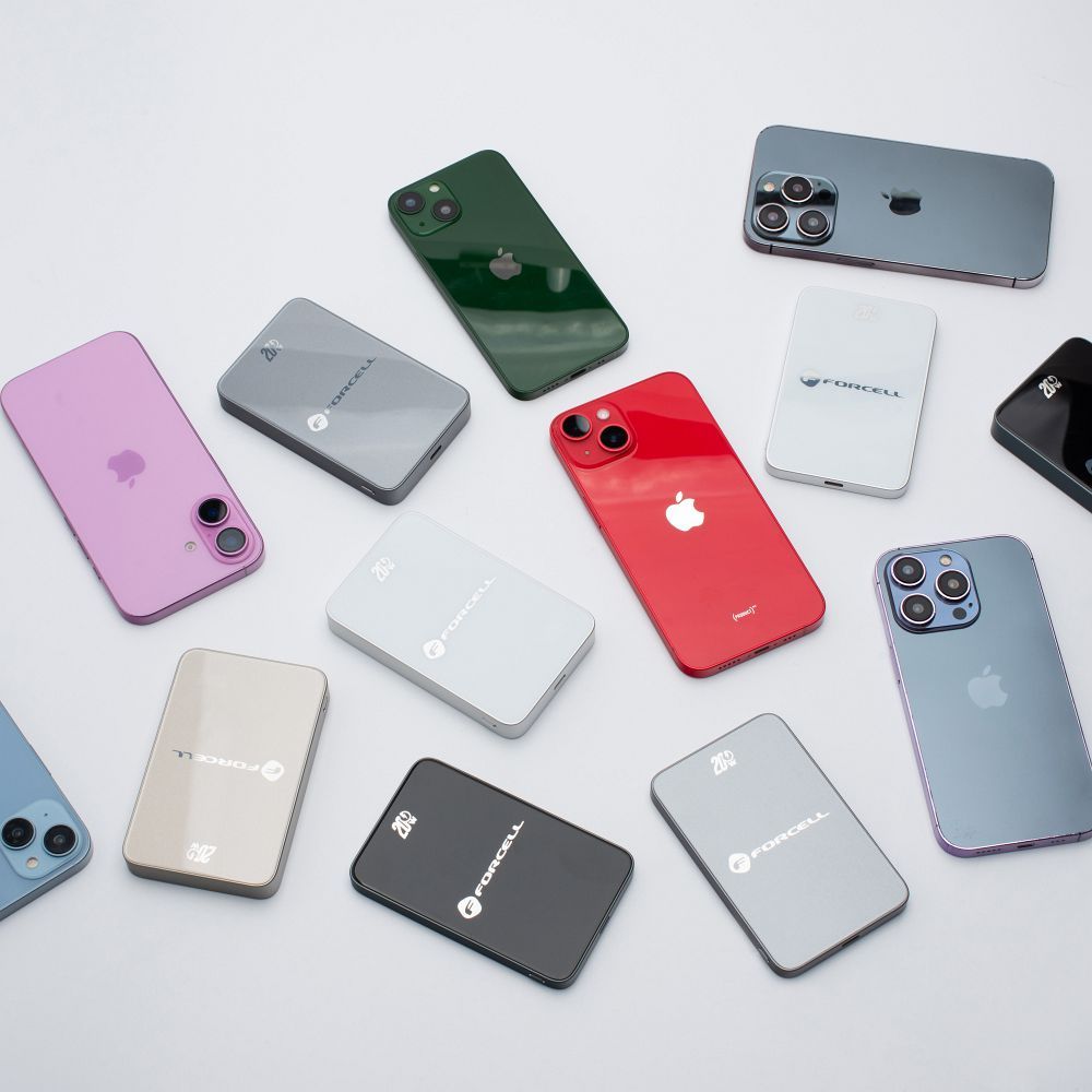 Forcell F-Energy SuperSlim F5K8 MagSafe power bank 15W 5000 mAh (Szürke)