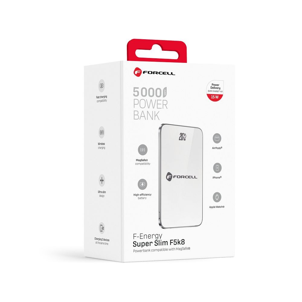 Forcell F-Energy SuperSlim F5K8 MagSafe power bank 15W 5000 mAh (Titánium Desert)