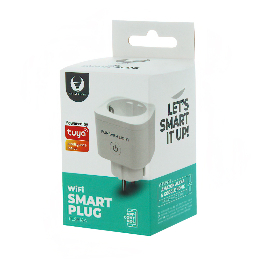 Forever Light WiFi konnektor 240V 16A (Fehér) - FLSP16A