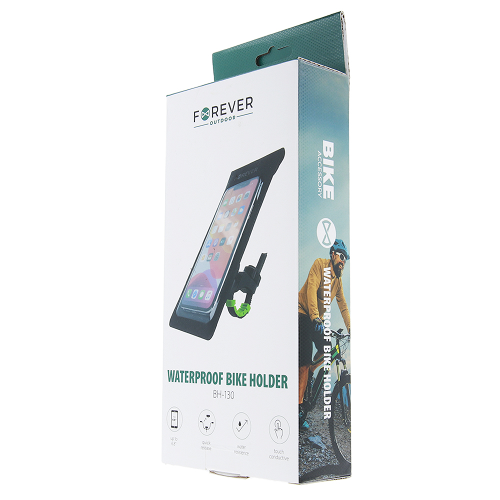Forever Outdoor BH-130 vízálló kerékpár telefontartó (Fekete) 1