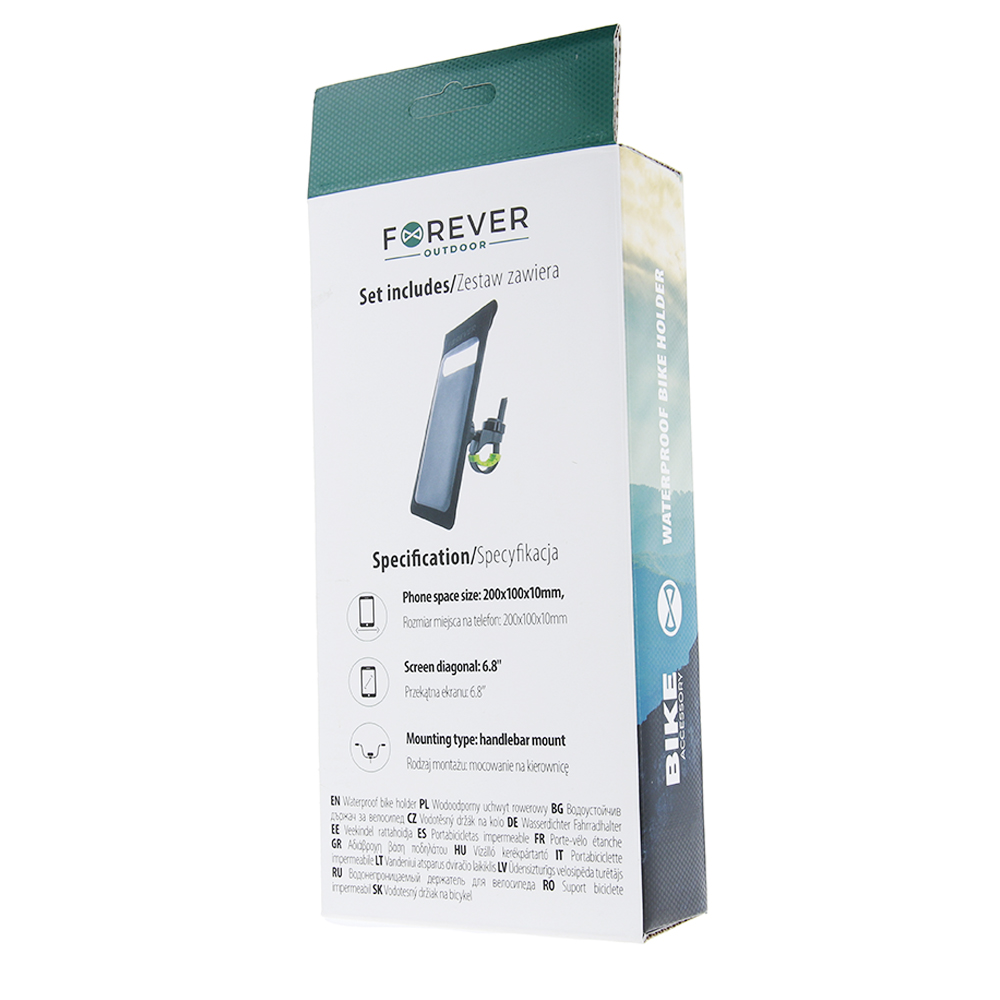 Forever Outdoor BH-130 vízálló kerékpár telefontartó (Fekete) 2
