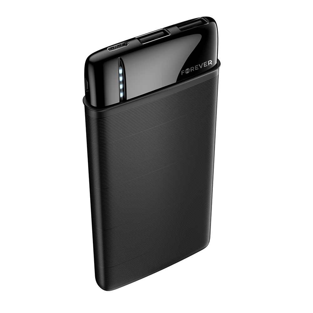 Forever TB-100M külső akkumulátor / powerbank (Fekete) - 10000 mAh