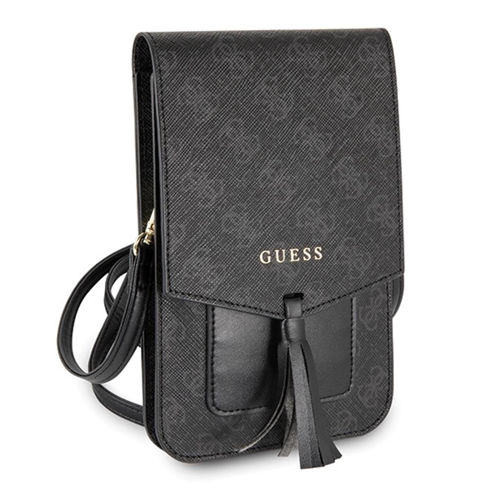 Guess 4G univerzális pénztárcatartó tok (Fekete) - GUWBSQGBK
