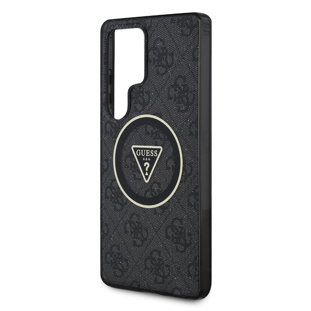 Guess IML 4G Glitter and Triangle Logo MagSafe Samsung Galaxy S25 Ultra (Fekete - GUHMS25LHG4PRTGK) 1