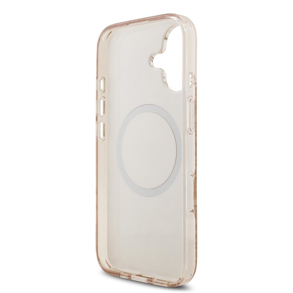 Guess IML Flowers Allover Strap MagSafe iPhone 17 (Rózsaszín)