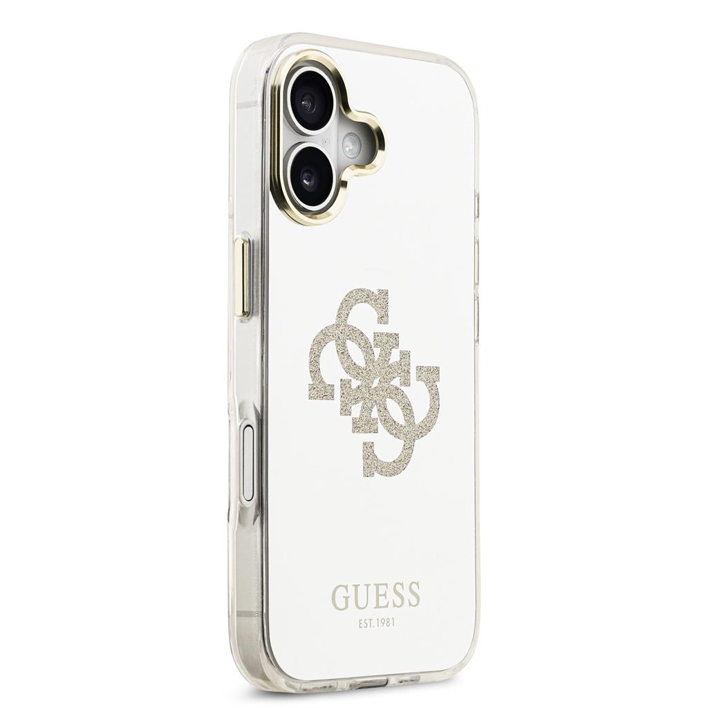 Guess PC/TPU Mirror 4G Glitter Logo MagSafe iPhone 17 (Arany)